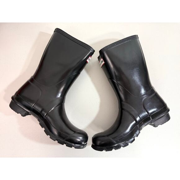 Hunter Original Gloss Mid Calf Rain Boots Women’s Black US 6M / 7F EU 38 - Picture 7 of 13